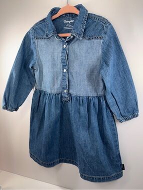 Wrangler Girls' Two-Tone Denim Dress - Blue 🤠